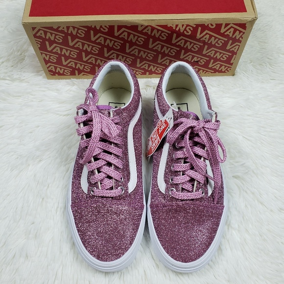 Van's Old Skool Pink Lurex Glitter Shoes Unisex - Picture 4 of 8